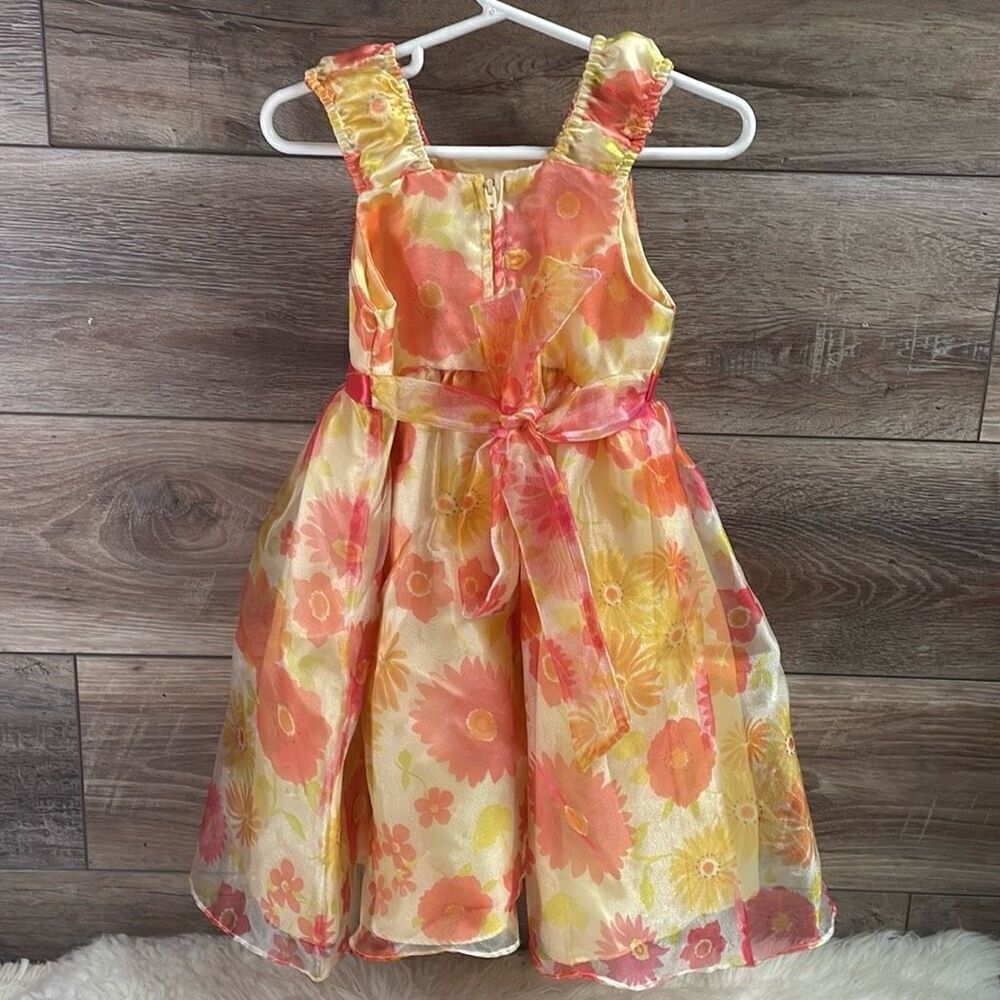 NANNETTE GIRL Toddler Floral Fully Lined Sleeveless Layered Party Dress Size 3T - Picture 3 of 8